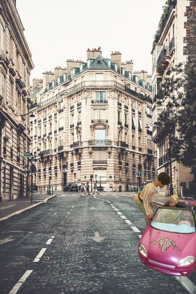 Louis parks his sports car in a Paris street